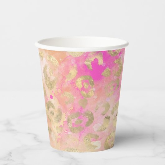 Leopard Paint Series Design 5 Pappbecher (Vorderseite)