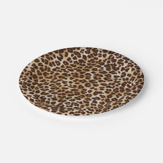 Leopard Paper Plate Pappteller (Schrägansicht)