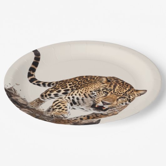 Leopard Pappteller (Schrägansicht)