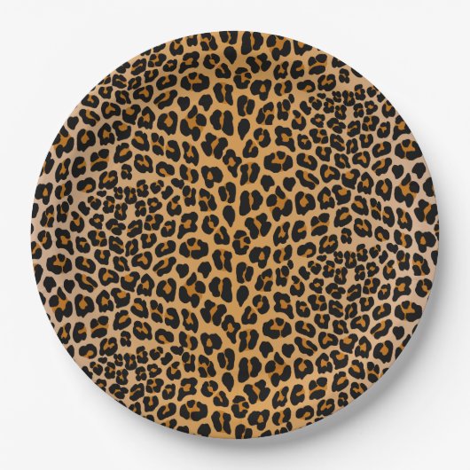 Leopard Pappteller (Vorderseite)