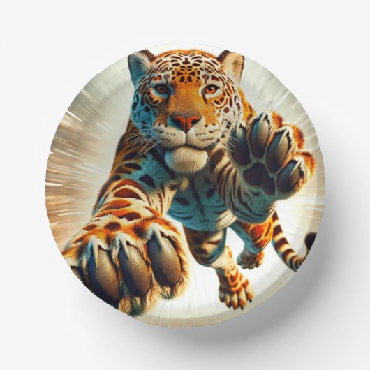 Leopard Pappteller (Vorderseite)