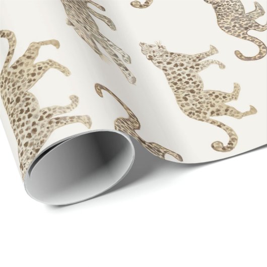 Leopard-Parade Geschenkpapier (Rolleneckpunkt)