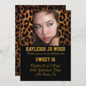 Leopard-Party Einladung (Vorne/Hinten)