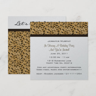 Leopard-Party Einladungen