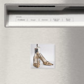 Leopard Party Shoes Magnet (In Situ (Geschirrspüler))
