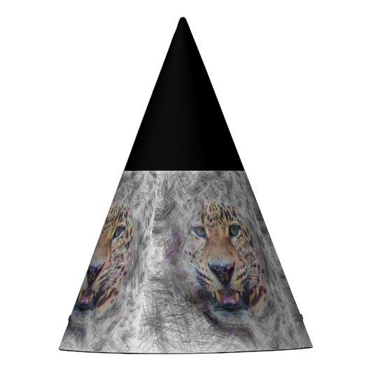 Leopard Partyhütchen (Vorderseite)