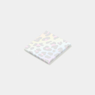 Leopard Pastel Rainbow Gradient Wasserfarbe Minima Post-it Klebezettel
