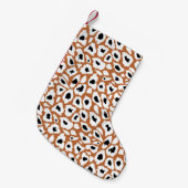 Leopard pattern, afrikanisches Tier Print Design Kleiner Weihnachtsstrumpf (Vorderansicht (hängend))