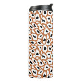 Leopard pattern, afrikanisches Tier Print Design Thermosbecher (Nach links gedreht)