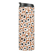 Leopard pattern, afrikanisches Tier Print Design Thermosbecher (Nach rechts gedreht)