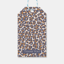 Leopard Pattern-blau und braun Geschenkanhänger