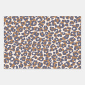 Leopard Pattern-blau und braun Geschenkpapier Set (Vorderseite)