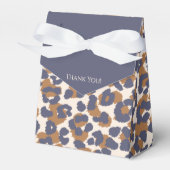 Leopard Pattern-blau und braun Geschenkschachtel (Vorderseite)