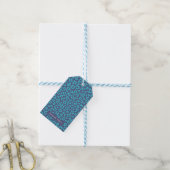 Leopard Pattern-Blue- Geschenkanhänger (Mit Garn)