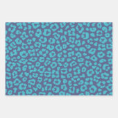 Leopard Pattern-Blue Geschenkpapier Set (Vorderseite 3)