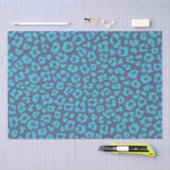 Leopard Pattern-Blue- Seidenpapier (Handwerk)