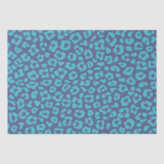 Leopard Pattern-Blue- Seidenpapier (Vorderseite)