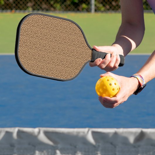 Leopard Pattern Brown Pickleball Schläger (InSitu)