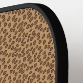 Leopard Pattern Brown Pickleball Schläger (Linke Seite)