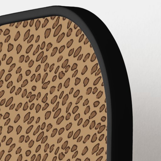 Leopard Pattern Brown Pickleball Schläger (Linke Seite)