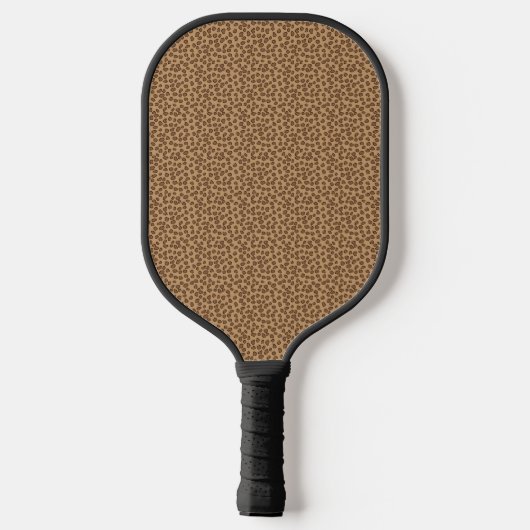 Leopard Pattern Brown Pickleball Schläger (Rückseite)