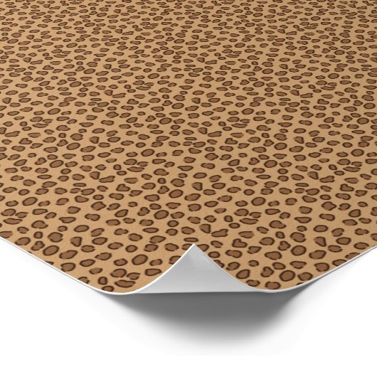 Leopard Pattern Brown Poster (Ecke)