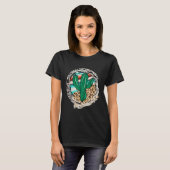 Leopard Pattern Cactus Serape Print Cowgirl Rodeo  T-Shirt (Vorne ganz)