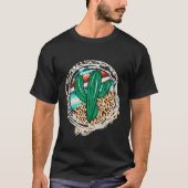 Leopard Pattern Cactus Serape Print Cowgirl Rodeo  T-Shirt (Vorderseite)