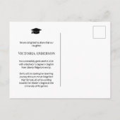 Leopard Pattern Foto Abschluss Ankündigungspostkarte (Rückseite)