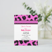 Leopard Pattern Kinderdusche Einladung (Stehend Vorderseite)