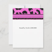 Leopard Pattern Kinderdusche Einladung (Rückseite)