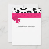 Leopard Pattern Kinderdusche Einladung (Rückseite)