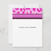 Leopard Pattern Kinderdusche Einladung (Rückseite)