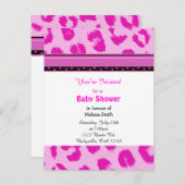 Leopard Pattern Kinderdusche Einladung (Vorne/Hinten)