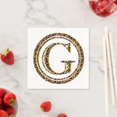 Leopard Pattern Letter "G" Serviette (Beispiel)