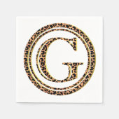 Leopard Pattern Letter "G" Serviette (Vorderseite)