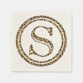 Leopard Pattern Letter "S" Serviette (Vorderseite)