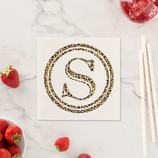 Leopard Pattern Letter "S" Serviette (Beispiel)