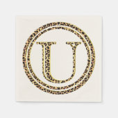 Leopard Pattern Letter "U" Serviette (Vorderseite)