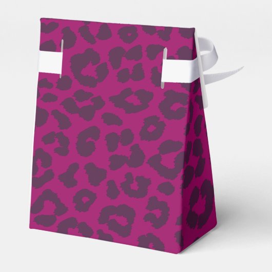 Leopard Pattern-Magenta- Geschenkschachtel (Rückseite)