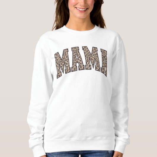 Leopard Pattern Mama Sweatshirt (Vorderseite)