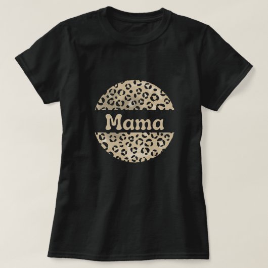 Leopard Pattern Mama T-Shirt (Design vorne)