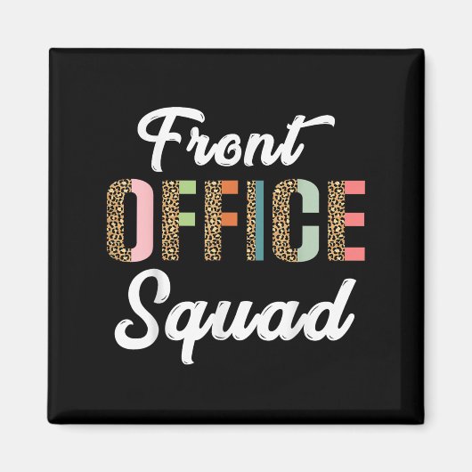 Leopard Pattern School Secretary Admin Front Offic Magnet (Vorne)