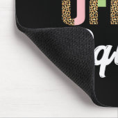 Leopard Pattern School Secretary Admin Front Offic Mousepad (Ecke)