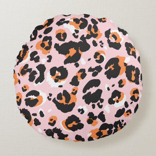 Leopard pattern seamless. Classic leo texture. Tre Rundes Kissen (Vorderseite)