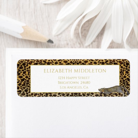 Leopard Pattern Wild Tropical Monogram (Insitu)