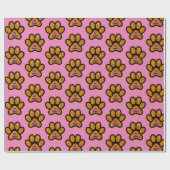 Leopard Paw Print Fur Mama Hund Katze Liebhaber Geschenkpapier (Flach)