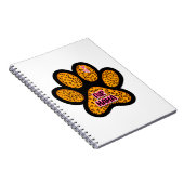 Leopard Paw Print Fur Mama Hund Katze Liebhaber Notizblock (Rechte Seite)