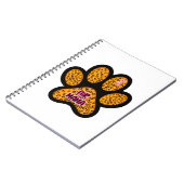 Leopard Paw Print Fur Mama Hund Katze Liebhaber Notizblock (Linke Seite)