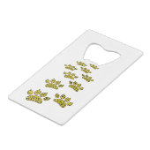 Leopard Paw Print Geldbeutel Flaschenöffner (Rückseite Schrägansicht)